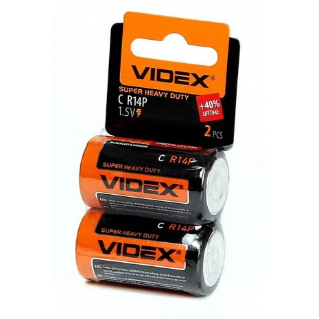 Батарейки Videx R14 shrink card0